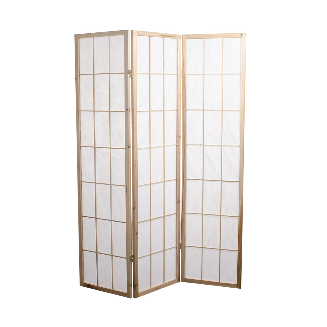 Japanese Room Divider Shoji Rice Paper 3 Panel Traditional Natural