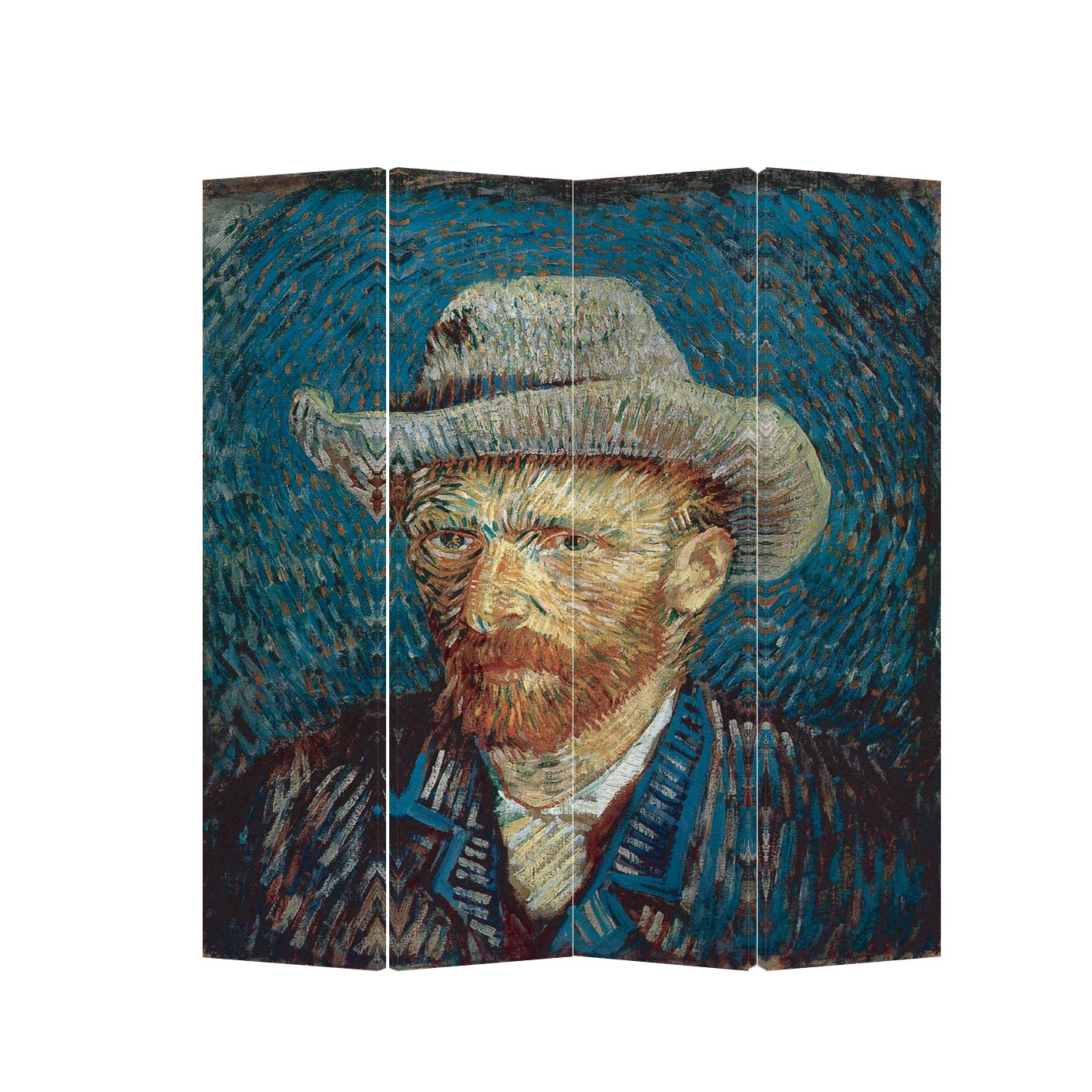 Roomdivider 4 Panels Van Gogh Canvas